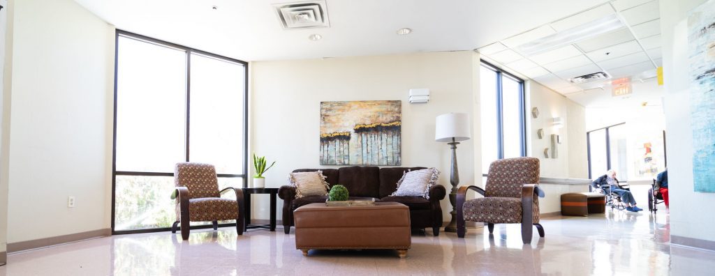 Entryway to windcrest health and rehabilitation a skilled nursing facility